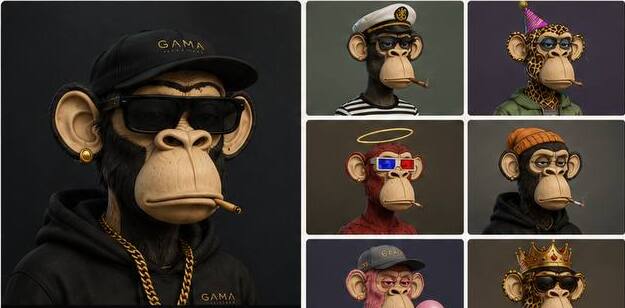 The Oasis Club digital ape art collection